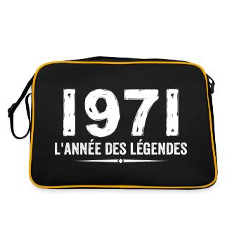 1971 Jahr der Legenden - 1971 Jubiläumsgeschenk - Retro Tasche - Schwarz/Gold - Hinten