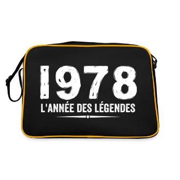 1978 année des legéndes - Cadeau Anniversaire 1978 - Sac Retro - noir/or - Dos