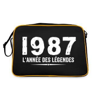1987 année des legéndes - Cadeau Anniversaire 1987 - Sac Retro - noir/or - Dos