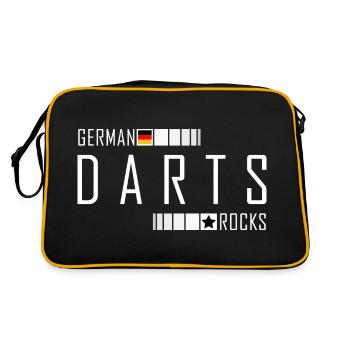 German Darts Rocks - Retro Tasche - Schwarz/Gold - Hinten
