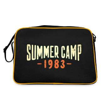 "Summer Camp 1983" Text, Logo, vintage retro - Retro Tasche - Schwarz/Gold - Hinten