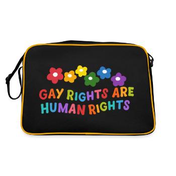 Gay Rights Are Human Rights - Retro Bag - black/gold - Back