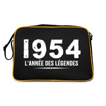 1954 année des legéndes - Cadeau Anniversaire 1954 - Sac Retro - noir/or - Dos