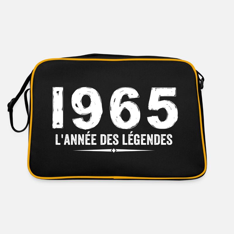 1965 année des legéndes - Cadeau Anniversaire 1965 - Sac Retro - noir/or