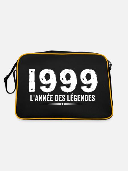 1999 année des legéndes - Cadeau Anniversaire 1999 - Sac Retro - noir/or - Dos