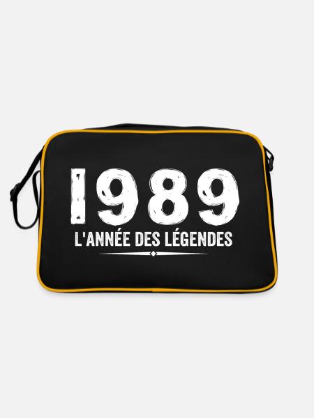 1989 année des legéndes - Cadeau Anniversaire 1989 - Sac Retro - noir/or - Dos