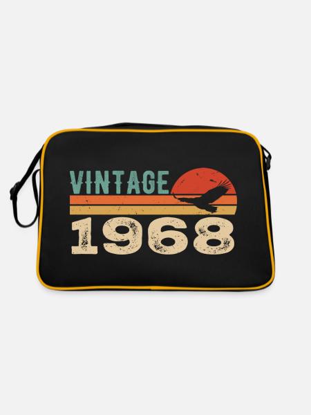 Vintage 1968 Cadeau D'anniversaire 1968 Retro 1968 - Sac Retro - noir/or - Dos