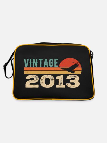 Vintage 2013 Cadeau D'anniversaire 2013 Retro 2013 - Sac Retro - noir/or - Dos