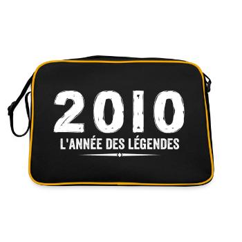 2010 année des legéndes - Cadeau Anniversaire 2010 - Sac Retro - noir/or - Dos