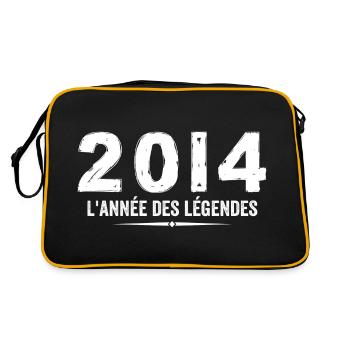 2014 Jahr der Legende - Geschenk zum Jubiläum 2014 - Retro Tasche - Schwarz/Gold - Hinten