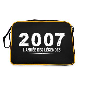 2007 année des legéndes - Cadeau Anniversaire 2007 - Sac Retro - noir/or - Dos