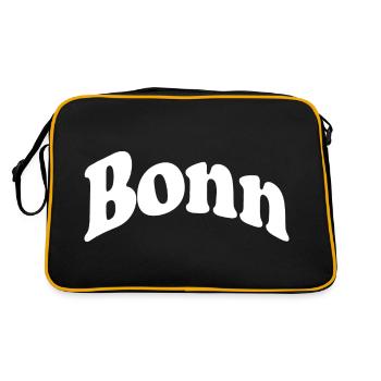 Bonn - Retro Tasche - Schwarz/Gold - Hinten