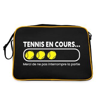 Tennis En Cours Partie - Sac Retro - noir/or - Dos