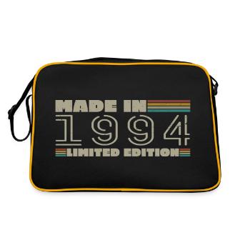 Jahrgang 1994 1994 Jahrgang 1994 Geburtstagsgeschenk - Retro Tasche - Schwarz/Gold - Hinten