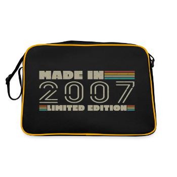 2007 Vintage 2007 Birthday Gift Born in 2007 - Retro Bag - black/gold - Back