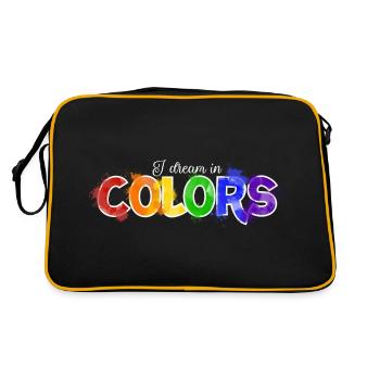 I Dream in colors - ich träume in Farbe - Retro Bag - black/gold - Back