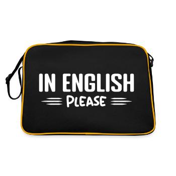 In English Please Professeur Anglais Métier Humour - Sac Retro - noir/or - Dos