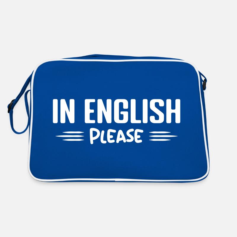 Auf Englisch bitte Lehrer Englisch Beruf Humor Retro Tasche