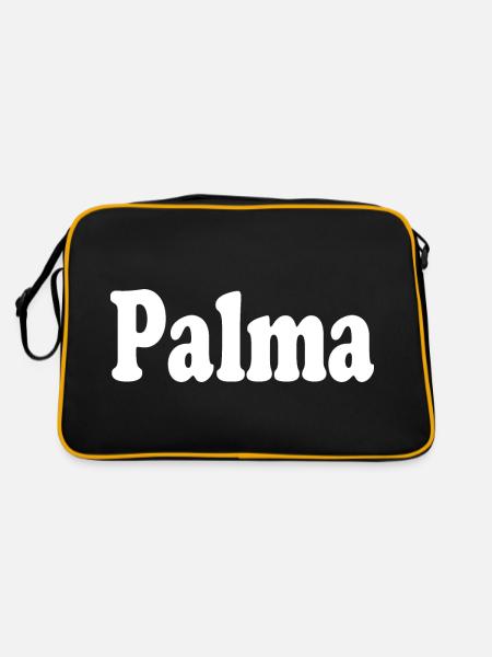 PALMA - Retro Tasche - Schwarz/Gold - Hinten