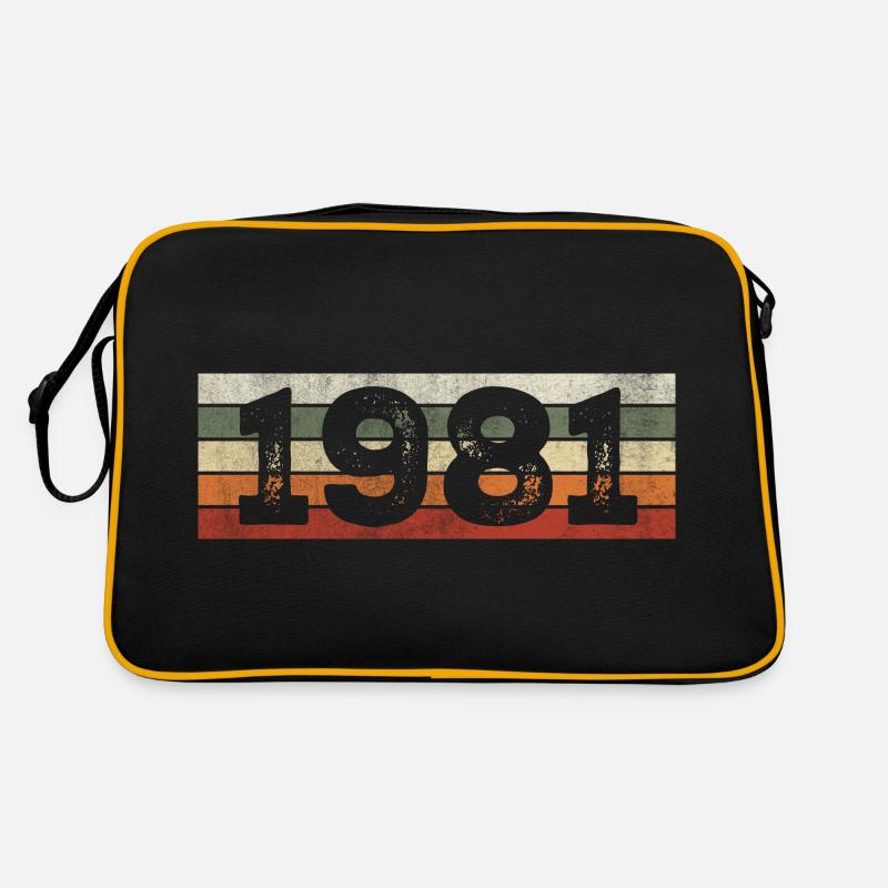 Millésime 1981 Cadeau D’anniversaire Rétro 1981 - Sac Retro - noir/or