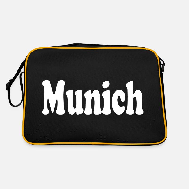 munich - Retro Tasche - Schwarz/Gold