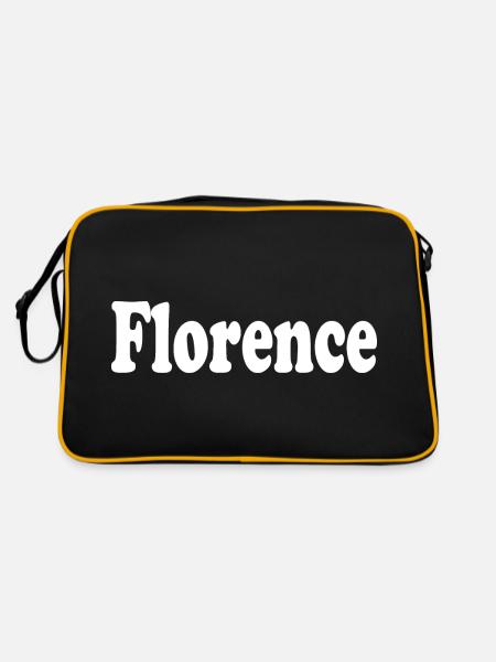 Florence - Retro Tasche - Schwarz/Gold - Hinten