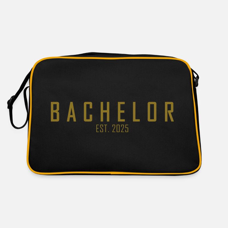 Bachelor est. 2025 - Retro Tasche - Schwarz/Gold