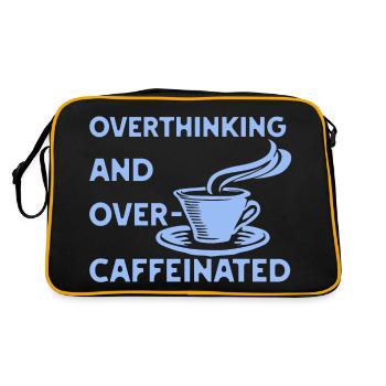 Réflexion excessive et surcaféine dans le blau - Sac Retro - noir/or - Dos