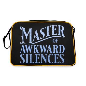 Master of awkward silences in blue - Retro Bag - black/gold - Back