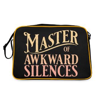 Master of awkward silences in yellow - Retro Bag - black/gold - Back