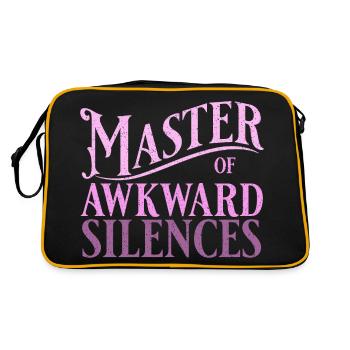 Master of awkward silences in pink - Retro Bag - black/gold - Back
