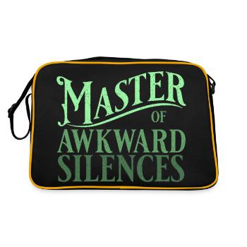 Master of awkward silences in green - Retro Bag - black/gold - Back