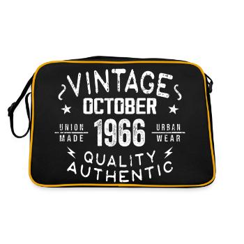 Né en octobre 1966 Don en octobre - 1966 - Sac Retro - noir/or - Dos