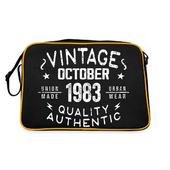 Born in October 1983 Gift in October - 1983 - Retro Bag - black/gold - Back