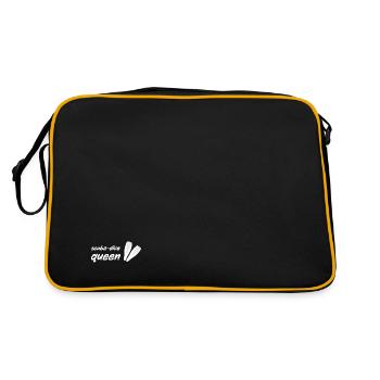 scuba dive queen - Retro Tasche - Schwarz/Gold - Hinten