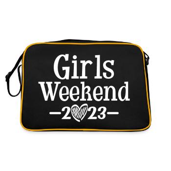 Girls Weekend 2023 Cute Girls Party Trip Vacances - Sac Retro - noir/or - Dos