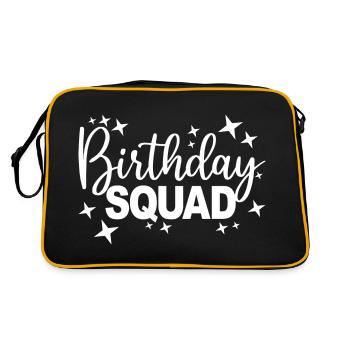 Birthday Squad Matching Gruppe Geburtstagsfeier Geschenk - Retro Tasche - Schwarz/Gold - Hinten