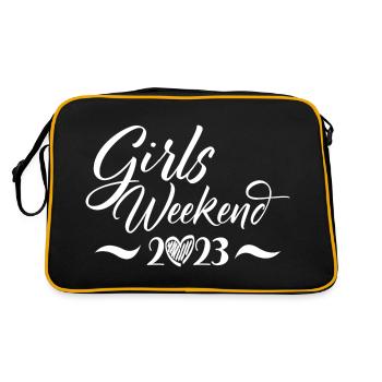 Girls Weekend 2023 Cute Girls Party Trip Vacances - Sac Retro - noir/or - Dos