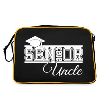 Senior 2023 Uncle Proud Uncle of Graduated - Retro Bag - black/gold - Back