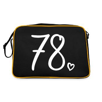 Mignon numéro 78, 78 ans, cadeau de 78e anniversaire - Sac Retro - noir/or - Dos