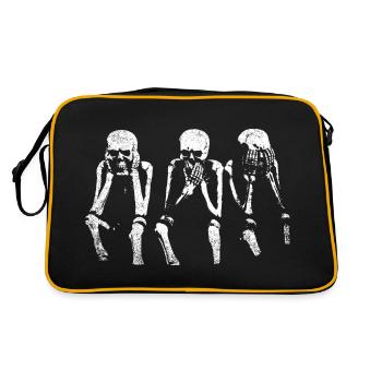Hear nothing, say nothing, see nothing - Retro Bag - black/gold - Back