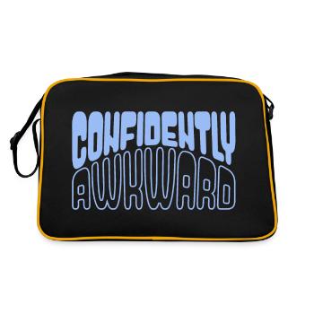 Confidently awkward in blue - Retro Bag - black/gold - Back