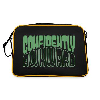 Confidently awkward in green - Retro Bag - black/gold - Back