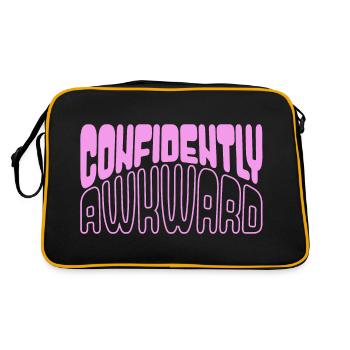 Confidently awkward in pink - Retro Bag - black/gold - Back
