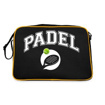 Padel - Gift for padel player - Retro Bag - black/gold - Back