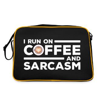 Kaffee und Sarkasmus Je cours sur le café et le sarcasme - Sac Retro - noir/or - Dos