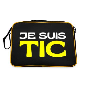 Je Suis TIC -TIC et TAC- TIC TAC Duo Drôle Cadeau - Sac Retro - noir/or - Dos