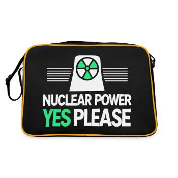 Nuclear Power Yes Please - Pro Clean Energy - Retro Bag - black/gold - Back