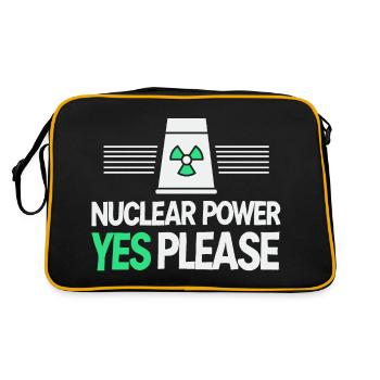 Nuclear Power Yes Please - Pro Clean Energy - Retro Bag - black/gold - Back