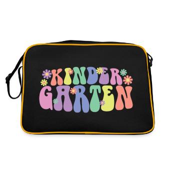 Cute Kindergarten Cool Pre-K Teacher & Pupils Gift - Retro Bag - black/gold - Back